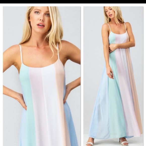 Multi Stripe Maxi Dress - Picture 2 of 5